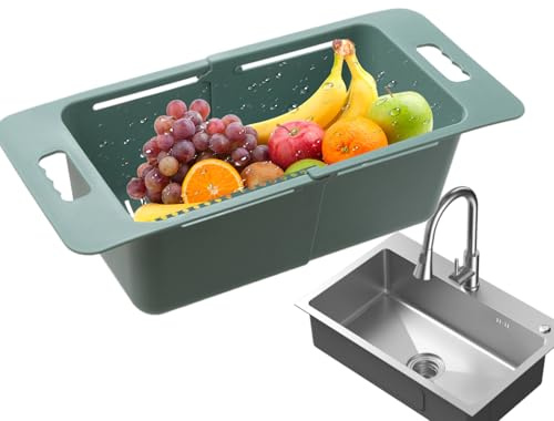 Colador de fregadero - Colador Ajustable | Canasta Escurridora Para Frutas | Para Tomates Frutas Pasta Verduras Alimentos Cocina Congelador Fregadero Hogar