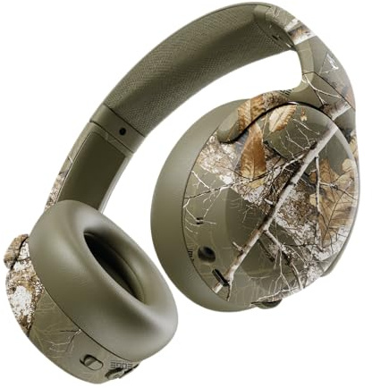 Skullcandy Crusher ANC 2 Wireless Headphones - Realtree Edge Colors Drab | Multi-Sensory Crusher Bass, Over-Ear Fit, Noise Cancelling, 60 Hours Battery, Working Out, Gym, Travel, Study, Music, Gaming