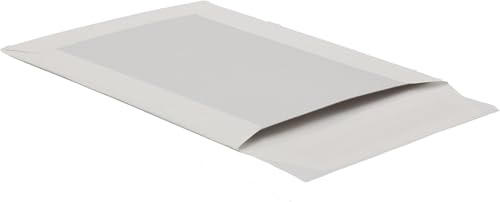 POSTHORN Papprückwandtasche C5 (100 Stück) - 229 x 162 mm - 120g/m² | haftklebende Versandtasche mit Papprückwand - graue Versandtaschen A5 aus Graupappe 450g/m²