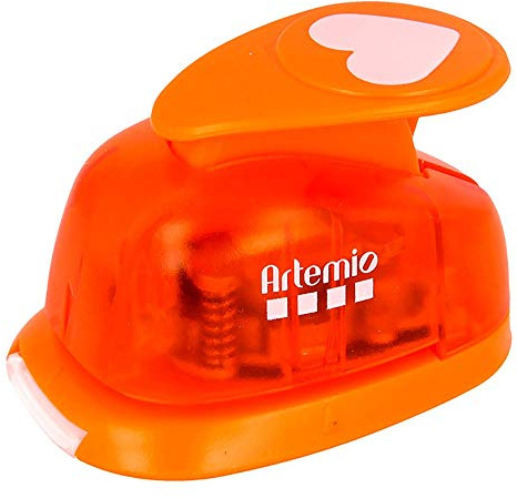 Artemio 2,5 cm Big Herz HEBEL Punch, orange