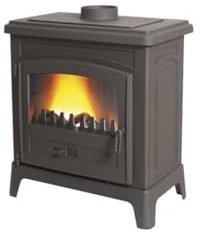 Godin Fonteval Poêle à bois Anthracite/noir Indépendant 330 m² 10 000 W 670 mm