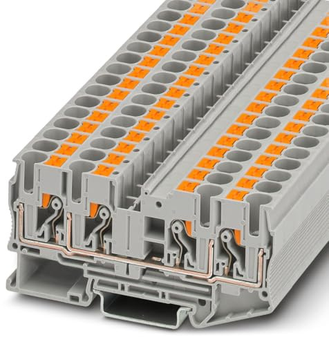 Phoenix Contact PT 6-QUATTRO Anschlussklemmenblock für Durchkontaktierung 1 Grau, 0.5mm², 10 mm², 1kV Einsteck-Anschluss, Packung a 50 Stück