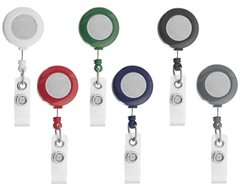 Karteo® Ausweis Jojo Ausweisjojo oval grün mit Ansteckerclip Clip mit Aufkleber und Aufrollmechanismus gewebeverstärkt für Ausweishülle Ausweishüllen Kartenhülle