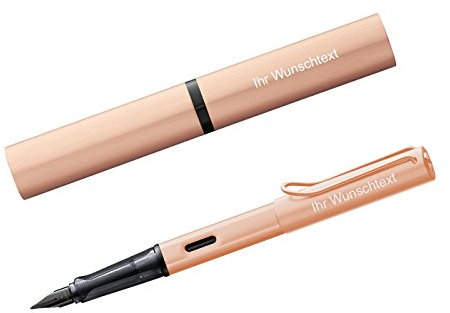 Lamy Füllhalter Lx RAu Modell 076, Feder M, inkl. Laser-Gravur, Farbe rosegold