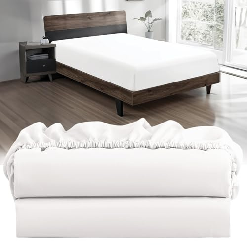 Destiny Crescent Bedding 100% Cotton Jersey Knit 2 Twin XL Fitted Bed Sheets (2-Pack) Soft & Comfy- Twin Extra Long, 15 Deep Pocket, 39x80 Great for Dorm Room, Hospital & Split King Adjustible Beds