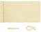Sekey Brise-Vue pour Balcon Couverture de confidentialité Écran Polyster Vent Protection UV Opaque Résistant aux Intempéries, avec Attaches de câble et Cordons Beige 0.75×5m