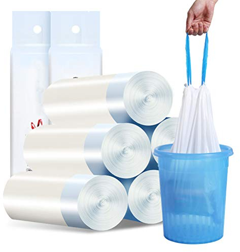 Sacs À Ordures De Cuisine Sac À Ordures À Cordon Solide pour Bureau De Chambre À Coucher De Salle De Bain De Cuisine,20pcs
