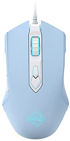 Kabelgebundene RGB-Gaming-Maus, 7 Tasten mit 2500 DPI, ergonomische LED-beleuchtete USB-Gamer-Mäuse Computer Laptop-PC, für Windows Mac OS Linux