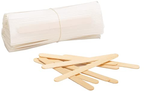 Happyfood Kit 1000 Palette per Caffe in Legno monouso imbustate singolarmente - Bastoncini palettine miscelatori USA e Getta per Girare caffè