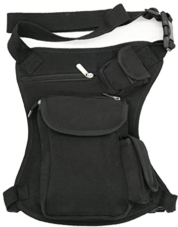 Leg Bag Motorcycle Outdoor Bag Tactical Riding Daypack Funny Pack (S, Schwarz)