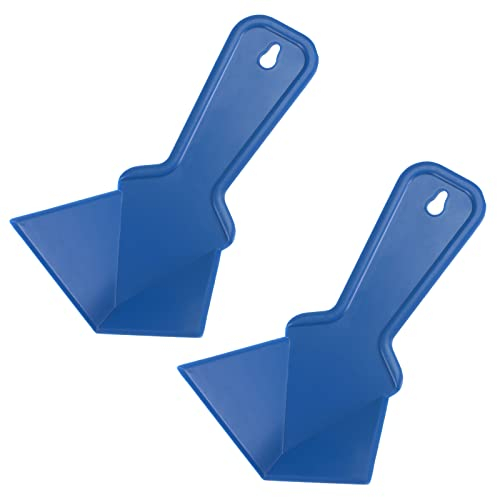 sourcing map Inside Corner Trowel 4 Inch Drywall Corner Tool Plastic Corner Knife, Blue 2pcs