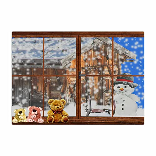 Vero Home 12986 Glas-Schneidebrett | Motiv Tierwelt Teddy-Bären | rutschfest, kratzfest und lebensmittelecht | Maße: 39 x 29 cm