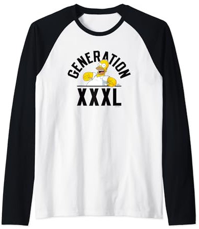 The Simpsons Homer Simpson Generation XXXL Camiseta Manga Raglan