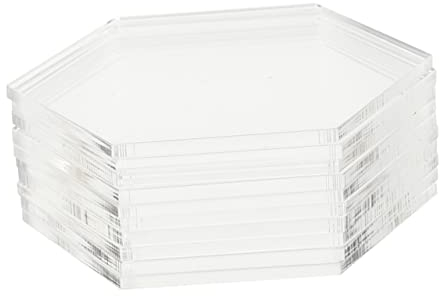 Warmhm 10stücke Acrylplatte Transparent Handgefertigt Diy-platte Tischplatte Dekorative für Präsentationsständer Farbtabletts Tischsets