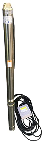 CHM GmbH® Tiefbrunnenpumpe 3 Zoll 550 Watt 2780 l/h 6,1 Bar Druck 20m Kabel Brunnenpumpe 5% sandverträglich