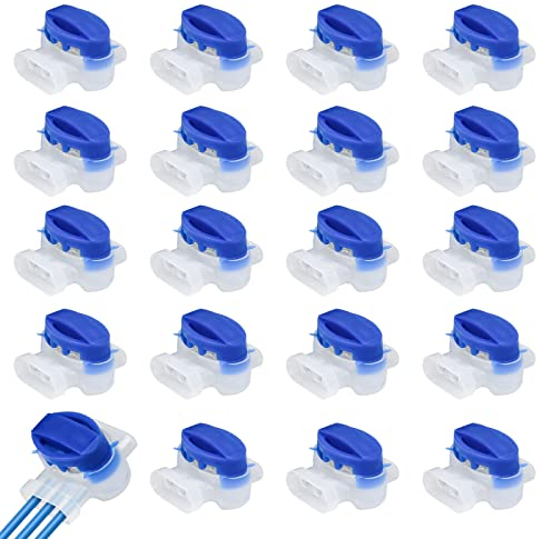 OFFCUP Kabelverbinder für Mähroboter, 20 Stück Wasserdicht Kabelklemmen Anschlussklemmen Kabel Verbinder Wasserdicht Verbindungsklemmen mit Gel Füllung Cable Connectors für Rasenmäher Mähroboter