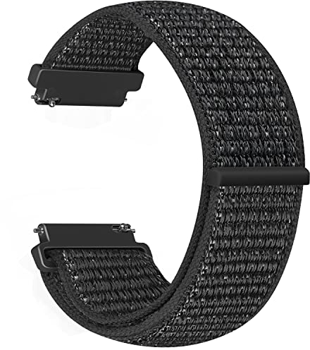 Vodtian 18mm Nylon Armband Kompatibel mit Garmin Venu 2S/Venu 3S/Vivoactive 4S/Vivomove 3S/Forerunner 255s/255s Music/265s, Schnellverschluss Ersatz Sport Loop Uhrenarmband für Damen Herren