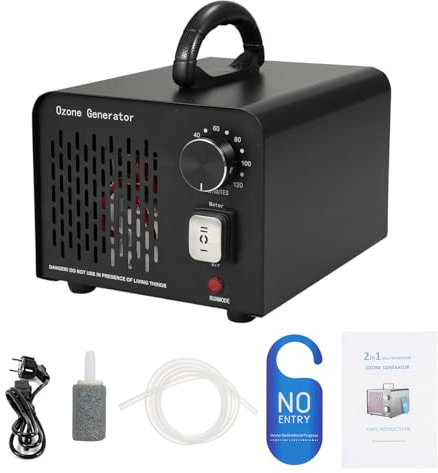 Mulcort Generador de ozono 2 en 1 con modos de aire y agua 10.000 mg/h O₃ Máquina de ozono Ionizador Purificador de aire Desodorante comercial e industrial