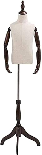 CRBUDY Schneiderpuppe männlich zum Nähen Schneiderpuppe höhenverstellbar Abnehmbare männliche Schneiderpuppen Massivholz Handstativ Stabil Kinderbekleidungsgeschäft (A 2 Jahre)