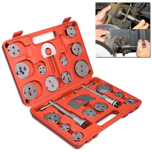 LILIIN 23 TLG. Universal Bremskolbenrücksteller Kolbenrücksteller Set Bremskolben Rückstellwerkzeug Bremsen Rücksteller KFZ Werkzeug Bremszylinder Rücksteller für Eine Vielzahl von Fahrzeugen