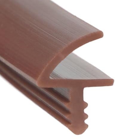 Türdichtung für Zimmertüren, Türgummi Türdichtung Dichtprofil Für Holztür Zarge Zargendichtung, Innentürdichtung zur Schalldämmung und Kollisionsvermeidung für 3.3mm Nut und 11mm Falz (Braun, 10M)