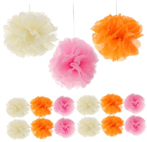 DECHOUS Papier-Set 15-teilig Seidenblumen Für Hochzeit Party Geburtstag Babyparty Valentinstag Dekorationen Elegant Und Vielseitig