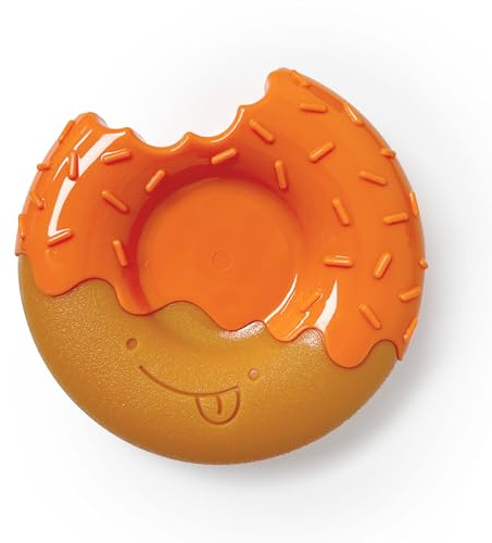 Nylabone Limited Edition 70th Birthday Donut Power Chew Toy for Dogs, Durable & Tough Dog Toys for Aggressive Chewers, Pumpkin & Peanut Butter Flavor, Large - Up to 50 lbs (1 Count)