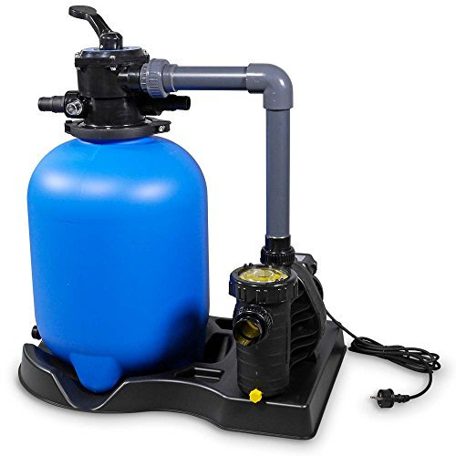 POOL Total OKU Sandfilteranlage Bali Premium bis 30 m³ Beckengröße - 300 mm Filterkessel - Leistungsstarke 450W Aqua Plus 6 Filterpumpe - 6-Wege-Ventil