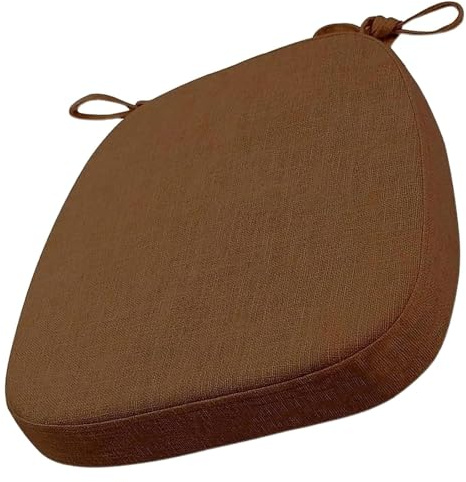 Stuhlkissen Stuhlpolster Sitzkissen mit abnehmbarem Bezug für Esszimmer Küche Büro Garten Stühle Sitzpolster mit Bindeband Zierkissen Gartenkissen Halbrund Auflage (Size:40X38X33X3cm,Color:H)