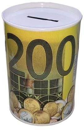 mophrati Spardose Erwachsene Euro Change Box Archiviazione sicura che consente a tutti di sviluppare interessanti piani di risparmio. Metallo durevole, 200 euro