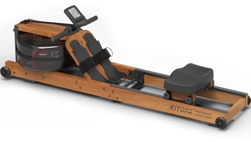 Rudergerät für zuhause, Rudergerät mit Bluetooth-Monitor und Ipad-Halterung, Rudergerät Wasser Max 150kg Belastbar