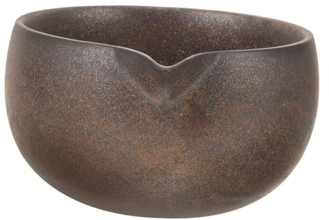 LIFKOME Bol à Matcha En Céramique Avec Bec Verseur, Petit Bol Traditionnel Japonerie Pour Cérémonie Du Thé, Surface Lisse, Vintage, Usage Maison Et Salon De Thé
