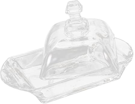 HOMOBABE Burriera Trasparente in Vetro Con Contenitore Per Fresco e Formaggio Organizer Per Da Cucina Riutilizzabile e Sigillato Per Uso
