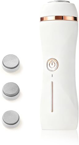 Hornhautentferner Elektrisch, Profi Set mit 3 Aufsätzen, ABS-Gehäuse, 150 Motor 500mAh Typ-C, Elektrische Fußfeile für Hornhaut Entfernen Fuß