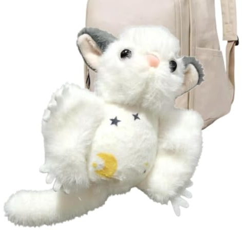 Stofftier als Taschenanhänger | Flughörnchen als Anhänger für Geldbörsen und Dekoration - Plüsch Schlüsselring - Für Frauen und Mädchen, für den täglichen Outdoor-Pendelverkehr, Reisen, Geburtstag