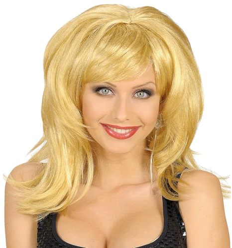 W WIDMANN MILANO Party Fashion 5997C - Perücke Flirty, blond, 70er Jahre, Karneval, Mottoparty