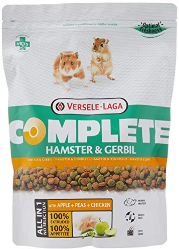 Versele-Laga Complete Hamster & Gerbo | 500 g | Alimento Completo para hámsters y jerbos | con gránulos Todo en uno Ricos en proteínas | para más energía y vitalidad