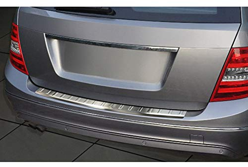 Avisa Edelstahl Heckstoßstangenschutz passgenau | kompatibel mit Mercedes C-Klasse W204 Kombi 2011-2014 - Silber