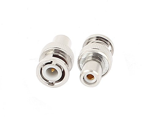 sourcing map 2pcs BNC mâle vers RCA Femelle Jack Audio Vidéo Adaptateur connecteur câble coaxial