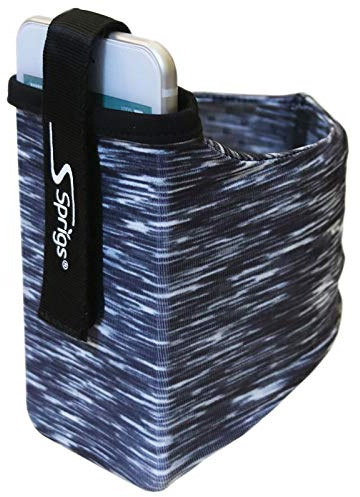 Sprigs Banjee Oberarm Handy Tasche Armband Joggen Sport Fitness Wandern Laufen Smartphone, 552, Farbe Schwarz Meliert, Größe L