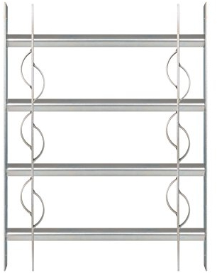 Alberts 563646 Fenstergitter Secorino Style | Ausziehbar für Fenster außen | Einbruchschutz Gitter | galvanisch blau verzinkt | 600 x 500-650 mm