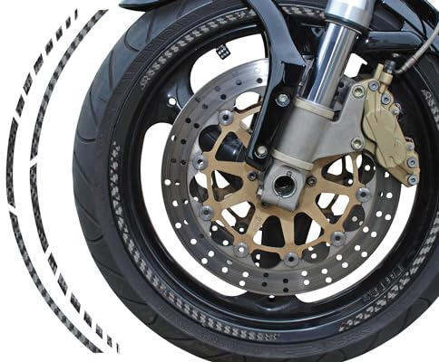 Foliatec PIN Striping Racing, Zierstreifen für Motorräder, Selbstklebend, Waschstraßenfest, sportlicher Look im Racing-Style, Carbon Strukturiert, 14 x 41 cm | 14 x 41 cm, Breite 7 mm