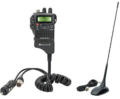 Midland Pacchetto Radio CB Alan 42 DS con Antenna PNI Extra 48 con Base Magnetica