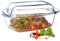 KADAX Plat à Gratin en Verre Résistant à la Chaleur avec Couvercle et Poignées, Cocotte Transparente pour la Cuisson au Four (Rectangulaire, 5.1 L)