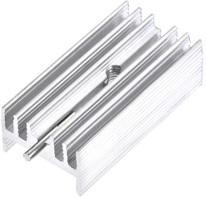 sourcing map 20 Stück 30mm x 15mm x 10mm TO-220 Aluminium Kühlkörper zum Kühlen von MOSFET-Transistordioden mit 1 Stützstiften