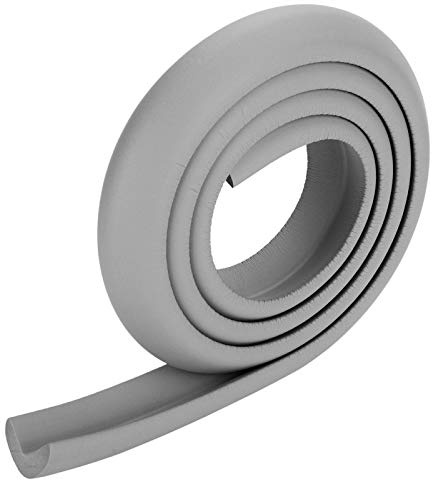 BORDSTRACT Paraspigoli per Bambini, 2m Striscia Paraspigolo Spigolo Anti Collisione, Paracolpi In Gomma di Sicurezza, per Tavoli, Cassetti, Scale(Grigio)
