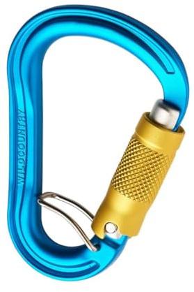 Wild Country Mousquetons Xénon HMS TRILOCK Belay Locking - Bleu/Jaune - Taille Unique