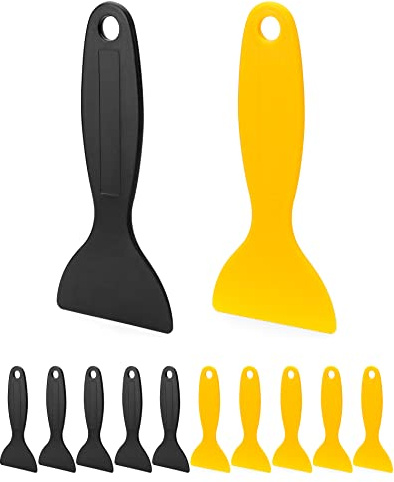 QWORK® 12 Stücke plastik spachtel, kunststoffspachtel, für Vinyl Filmfolienreiniger, Luftblase zu Entfernen, oder Autoschönheit
