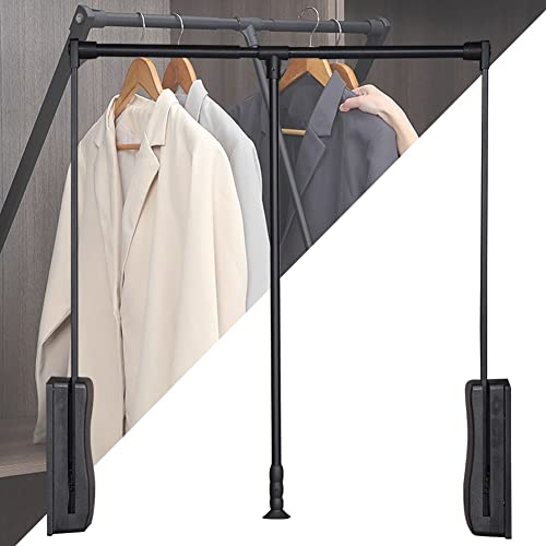 DYK&NX Kleiderlift für Schrankbreite, klappbar Kleiderschranklift, Verstellbare Verchromt Kleiderstange, vernickelt 20 Kg Tragkraft, für lichte Schrankbreite (Size : 930-1250mm)