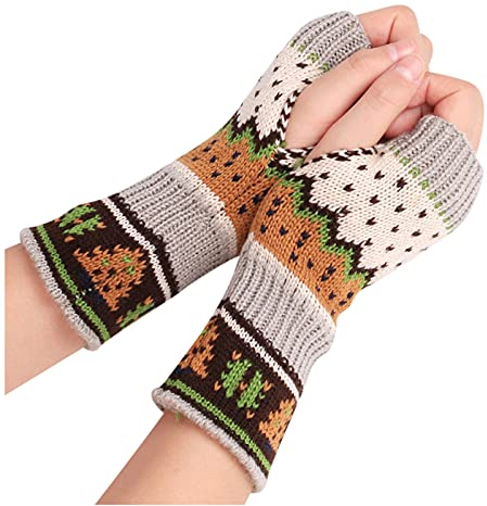 Fingerlose Armstulpen Feinstrick Handgelenk Handschuhe lang Handwärmer Stulpen Fäustlinge Halb Fingerhandschuhe Strick Handschuhe Handschuhe Fingerlose gestrickte